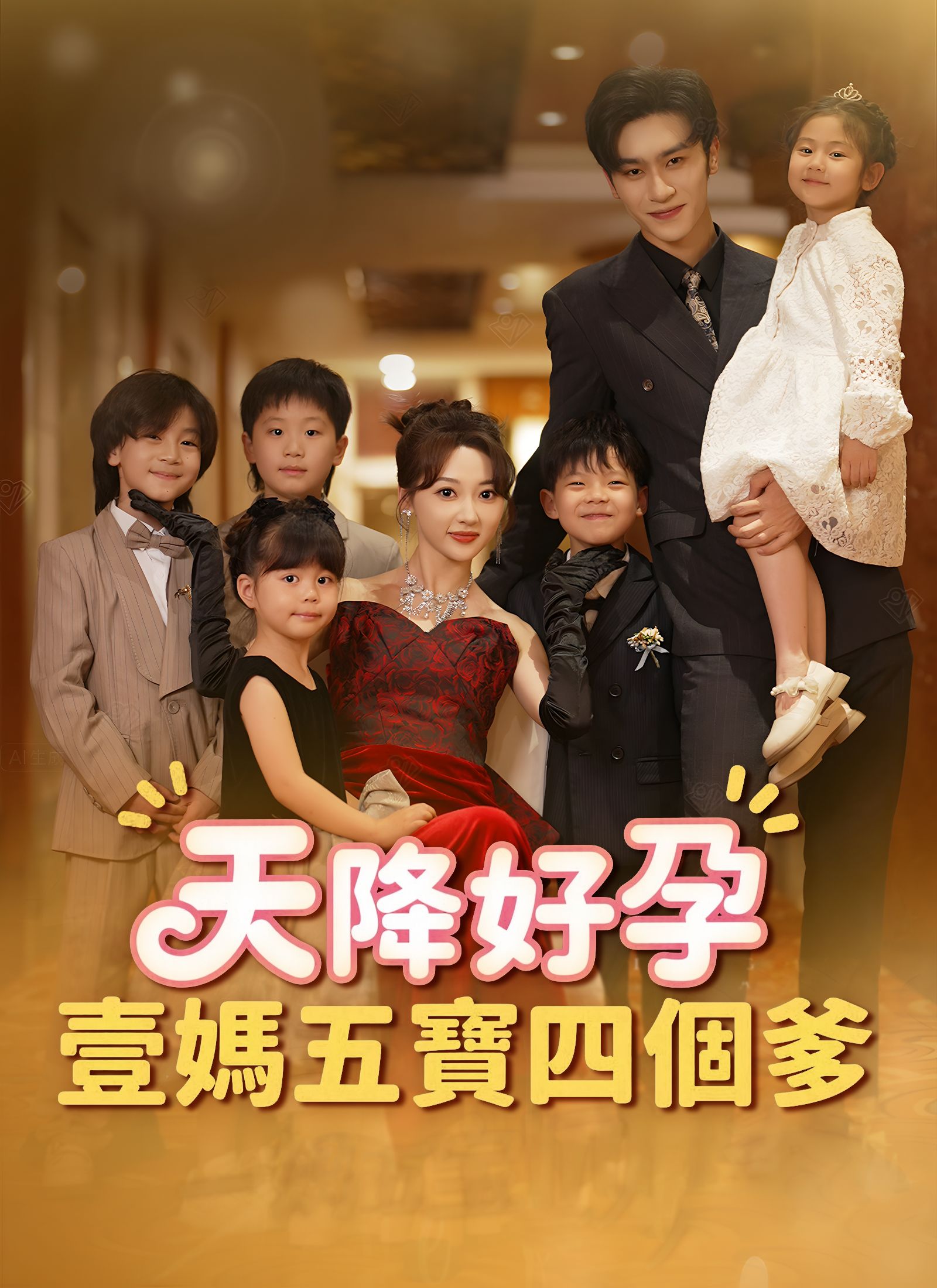 Poster 天降好孕，壹媽五寶四個爹