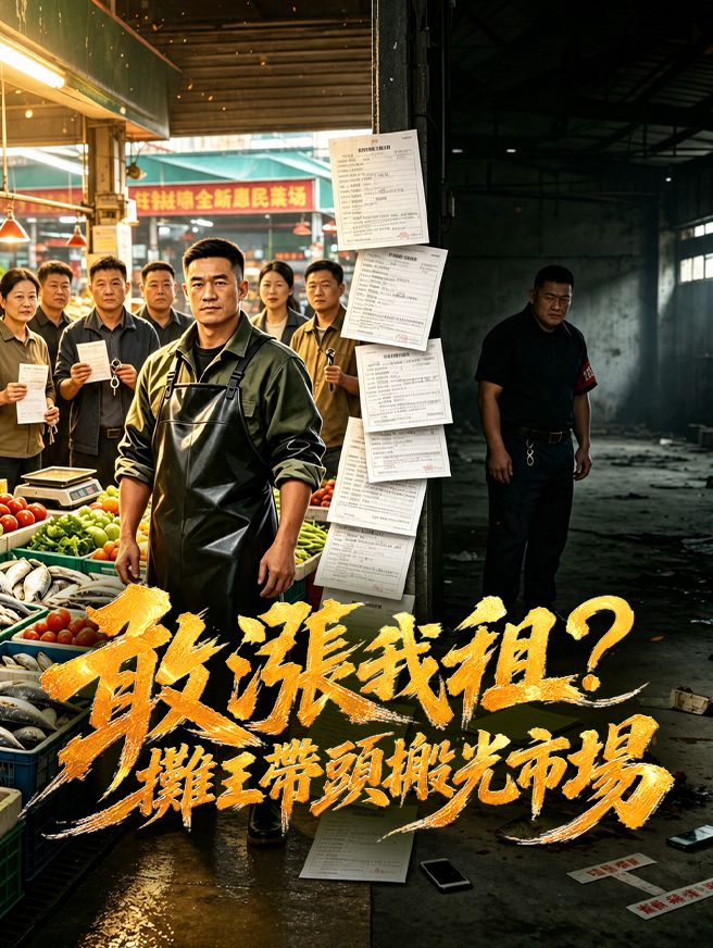 Poster 敢漲我租？攤王帶頭搬光市場