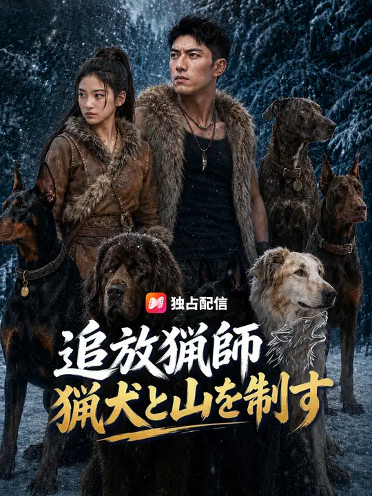 Poster 追放猟師、猟犬と山を制す