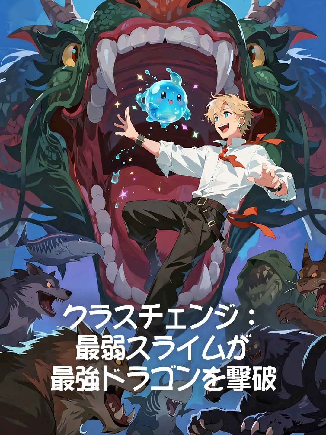 Poster クラスチェンジ：最弱スライムが最強ドラゴンを撃破