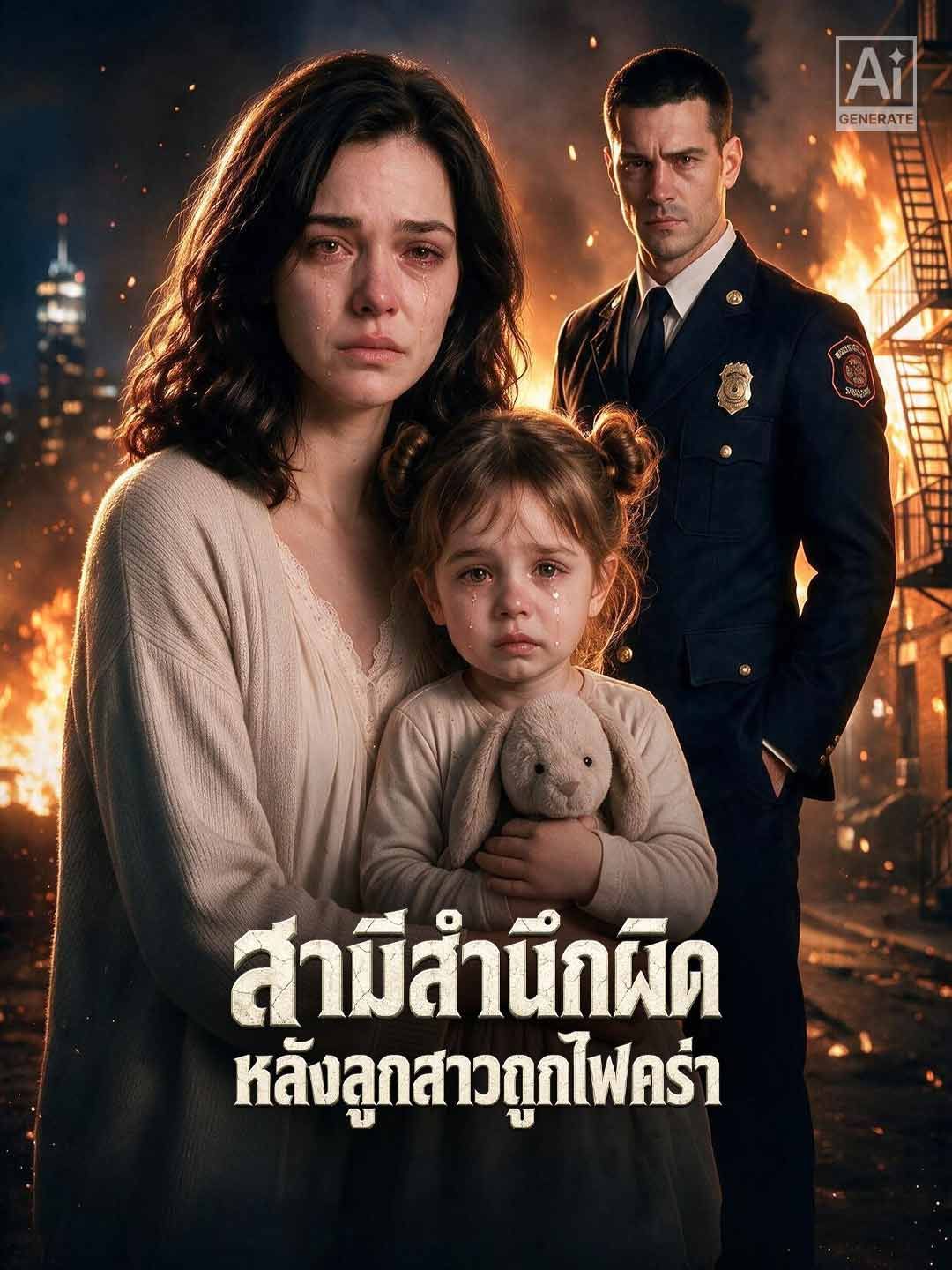 Poster สามีสำนึกผิด หลังลูกสาวถูกไฟคร่า