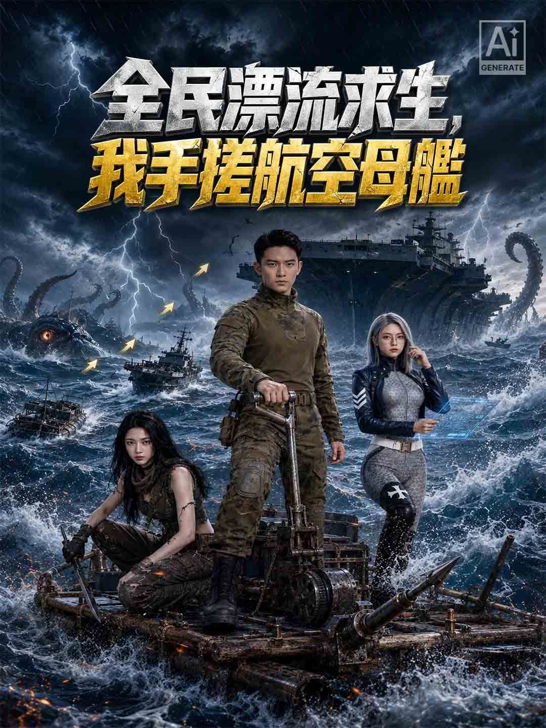 Poster 全民漂流求生，我手搓航空母艦
