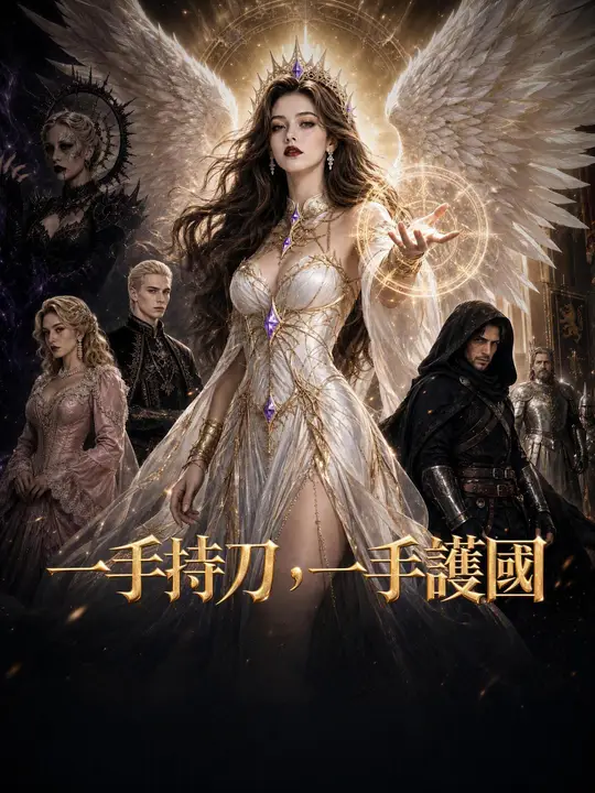Poster 一手持刀，一手護國