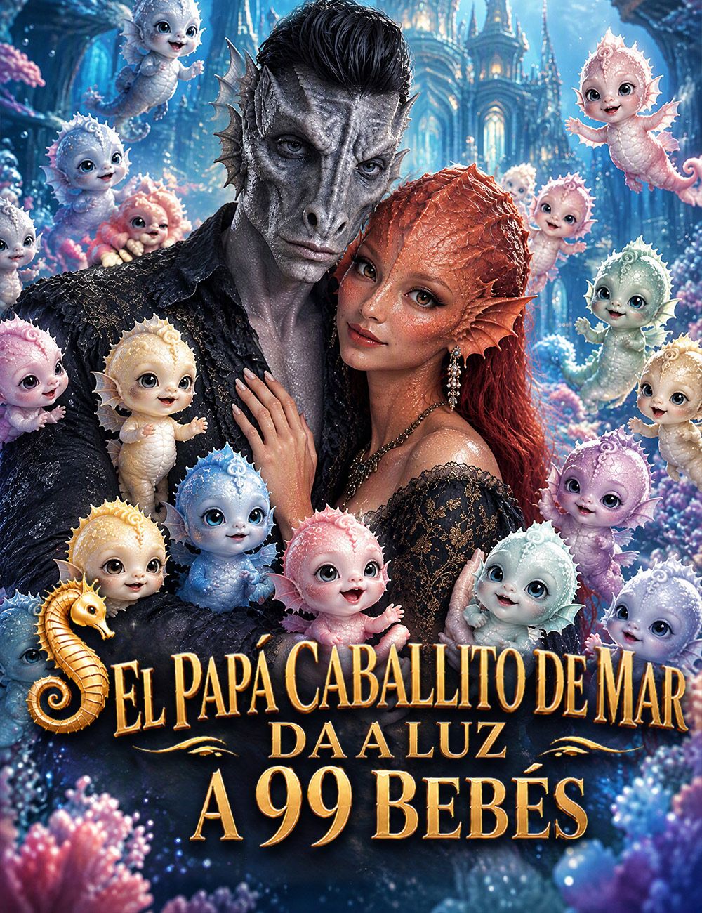 El papá caballito de mar da a luz a 99 bebés (Doblado)
