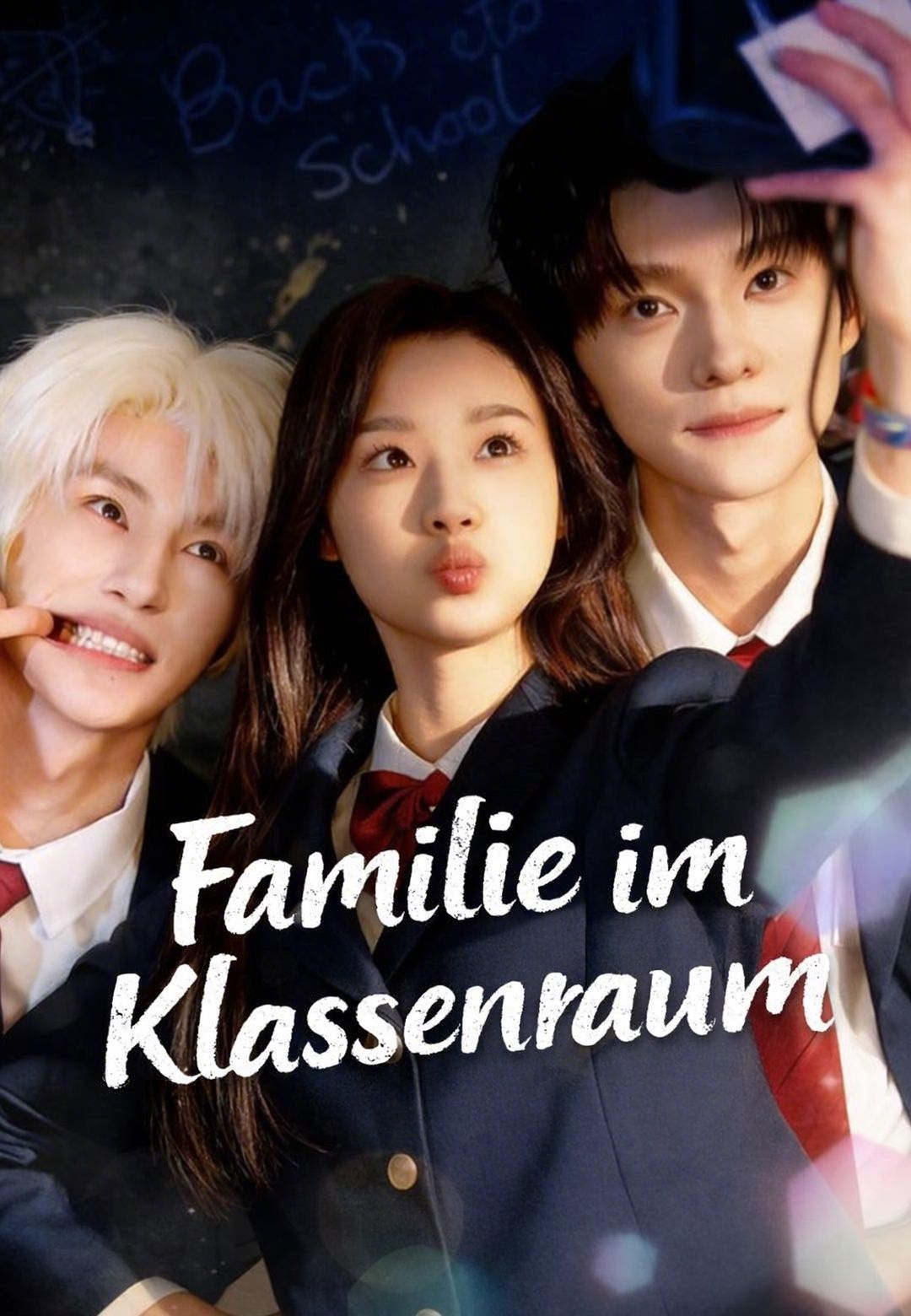 Familie im Klassenraum