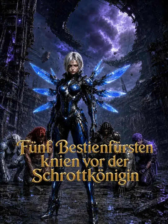 Fünf Bestienfürsten knien vor der Schrottkönigin