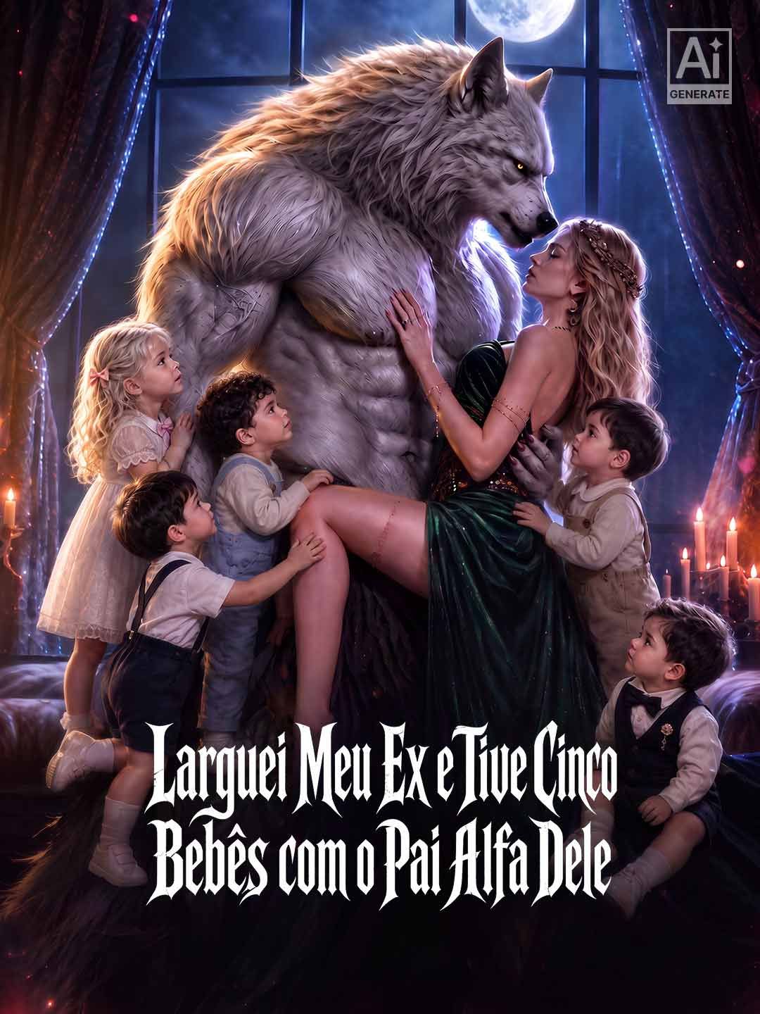 Larguei Meu Ex e Tive Cinco Bebês com o Pai Alfa Dele