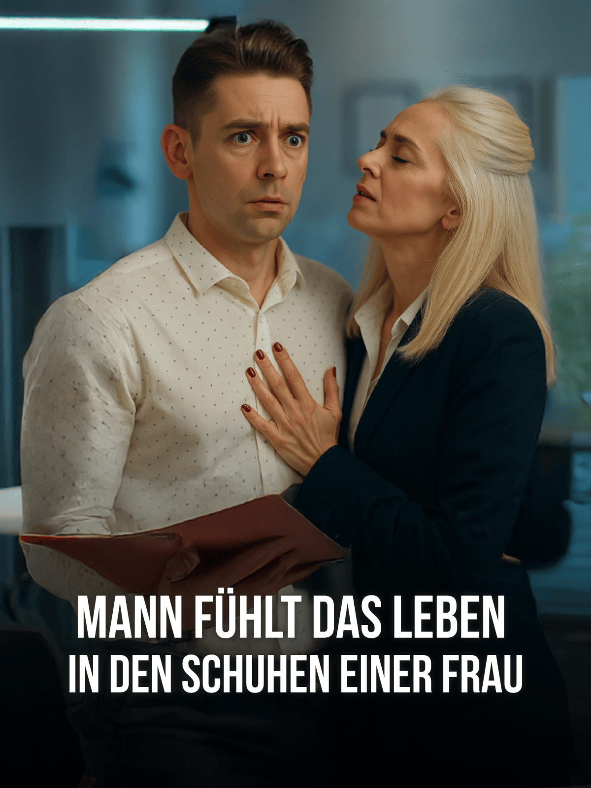 Mann fühlt das Leben in den Schuhen einer Frau