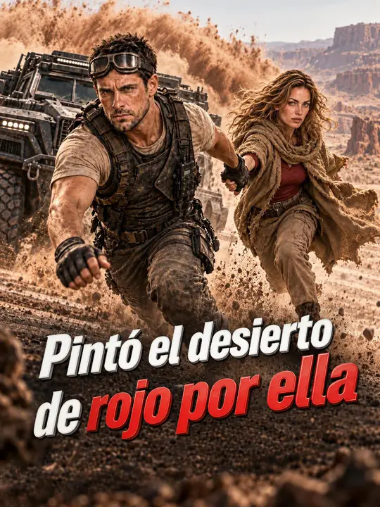 Pintó el desierto de rojo por ella